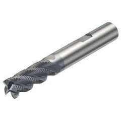 R216.34-10040-BC22K 1640 10mm 4 FL Solid Carbide End Mill - Corner chamfer w/Weldon Shank - Benchmark Tooling