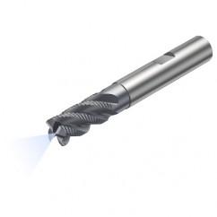 R215.34C10040-DC22K 1640 10mm 4 FL Solid Carbide End Mill - Corner Radius w/Cylindrical - Neck Shank - Benchmark Tooling