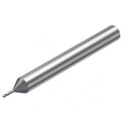 R216.42-00630-AO06G 1620 0.6mm 2 FL Solid Carbide Ball Nose End Mill w/Cylindrical Shank - Benchmark Tooling