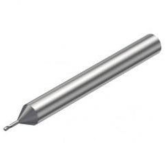 R216.42-00530-AO05G 1620 0.5mm 2 FL Solid Carbide Ball Nose End Mill w/Cylindrical Shank - Benchmark Tooling