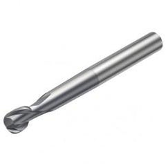 R216.62-12030-AO13G 1610 12mm 2 FL Solid Carbide Ball Nose End Mill spherical design w/Cylindrical Shank - Benchmark Tooling