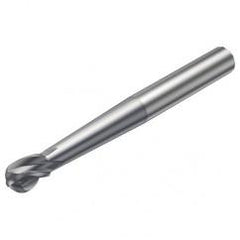 R216.64-05030-AO07G 1610 5mm 4 FL Solid Carbide Ball Nose End Mill spherical design w/Cylindrical Shank - Benchmark Tooling