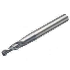 R216.52-04040RAL10G 1630 4mm 2 FL Solid Carbide Conical Ball Nose End Mill w/Cylindrical Shank - Benchmark Tooling