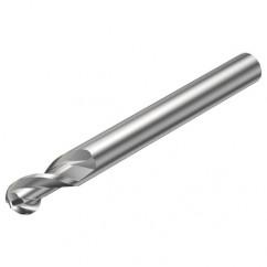 2B320-0600-NG H10F 6mm 2 FL Ballnose w/Reduced Cylindrical .3mm/.012 smaller than Cutting Diameter Shank - Benchmark Tooling