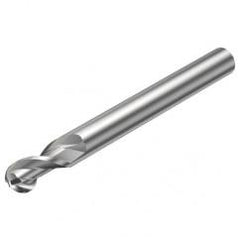 2B320-0500-NG H10F 5mm 2 FL Ballnose w/Reduced Cylindrical .3mm/.012 smaller than Cutting Diameter Shank - Benchmark Tooling