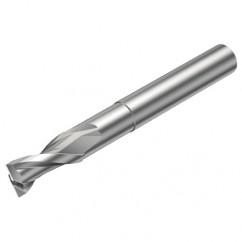 2P120-0400-NC H10F 4mm FL Straight Center Cut w/Cylindrical with Neck Shank - Benchmark Tooling