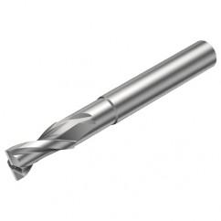 2P122-0200-NC H10F 2mm FL Straight Center Cut w/Cylindrical with Neck Shank - Benchmark Tooling