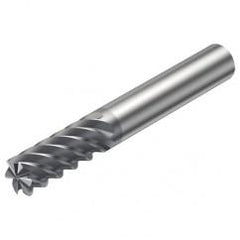 R215.38-20050-AC38L 1620 20mm 8 FL Solid Carbide End Mill - Corner Radius w/Cylindrical Shank - Benchmark Tooling