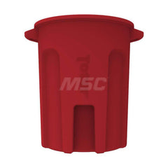 Trash Cans & Recycling Containers; Product Type: Trash Can; Container Capacity: 55 gal; Container Shape: Round; Lid Type: No Lid; Container Material: Plastic; Color: Red; Features: Integrated Handles Aids In Lifting Of Can & Improves Dumping Efficiency; R