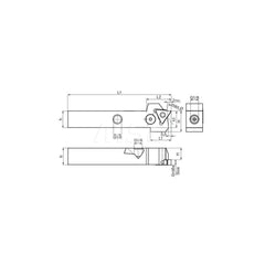 Guhring GH305.1000.600.00.06.L.IK.EST External Left Hand NonFace Grooving Radial Grooving with Adjustable Coolant Holder 1″ Square Shank