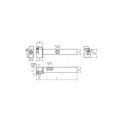 Guhring GH305.0500.500.90.06.R.IK External Right Hand Face Grooving 90 Deg Offset Thru Coolant Holder 1/2″ Square Shank