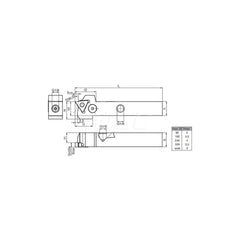 Guhring GH305.0750.500.00.06.R.IK.EST External Right Hand NonFace Grooving Radial Grooving with Adjustable Coolant Holder 3/4″ Square Shank