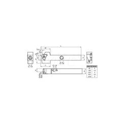 Guhring GH305.0500.500.00.12.R.IK External Right Hand NonFace Grooving Radial Grooving with Thru Coolant Holder 1/2″ Square Shank