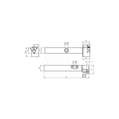 Guhring GH305.0500.500.90.06.L.IK External Left Hand Face Grooving 90 Deg Offset Thru Coolant Holder 1/2″ Square Shank