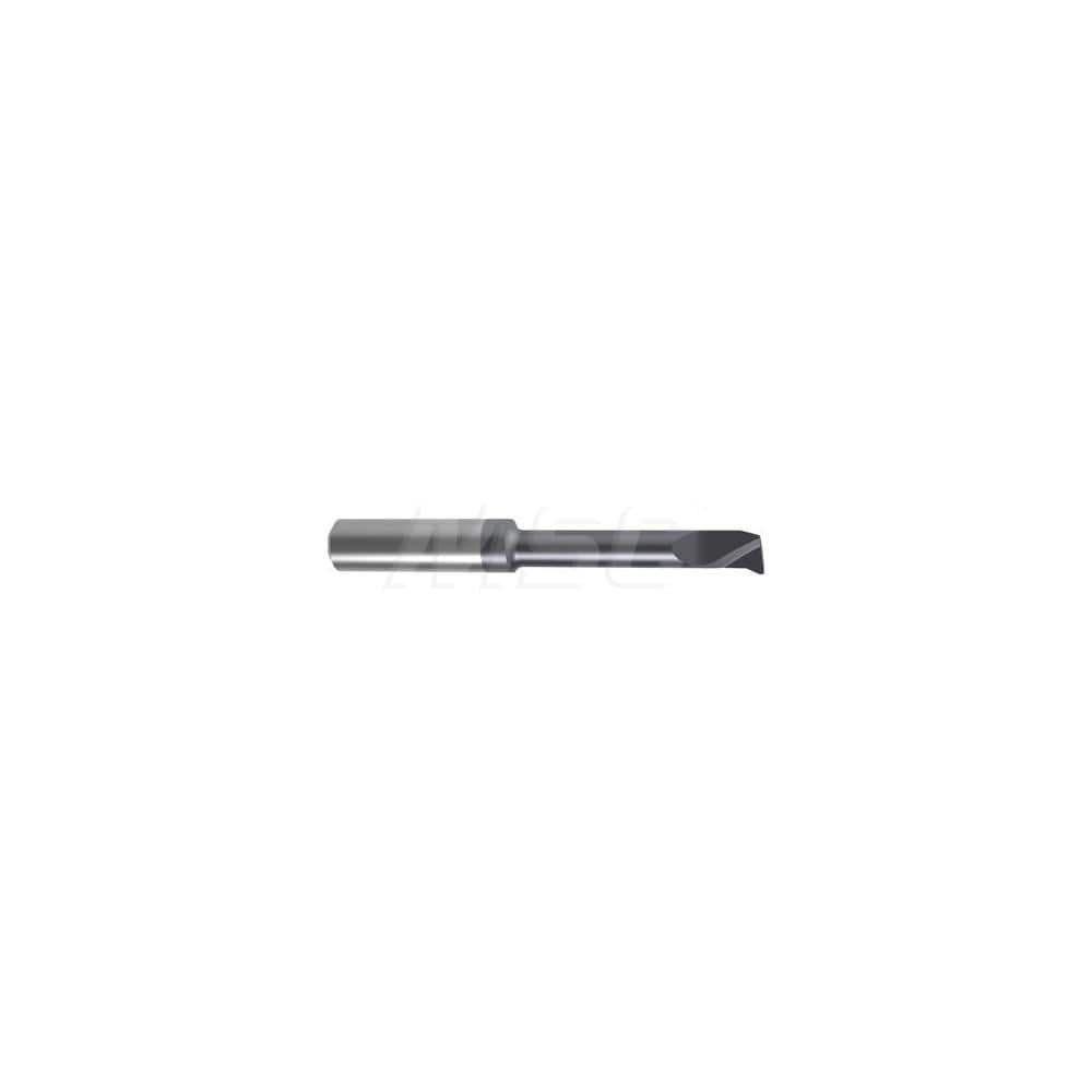 Internal Boring Bar: 0.2756″ Min Bore, 1.8504″ Max Depth, Left Hand Cut, Carbide 2.8346″ OAL, 0.0079″ Corner Radius