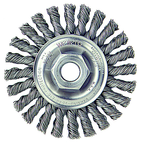 4" Diameter - 5/8-11" Arbor Hole - Knot Cable Twist Steel Wire Straight Wheel - Benchmark Tooling