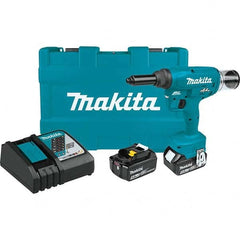 Makita - Cordless Riveters Fastener Type: Cordless Electric Riveter Closed End Rivet Capacity: All up to 1/4 - Benchmark Tooling