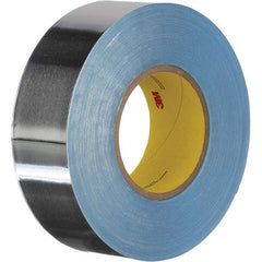 Silver Aluminum Foil Tape: 60 yd Long, 12″ Wide, 5.5 mil Thick Viscoelastic Polymer Adhesive, 50 lb Tensile Strength, -76 to 68 ° F Operating Temp