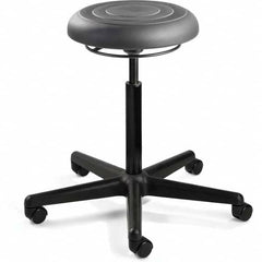 Bevco - Swivel & Adjustable Stools Type: Adjustable Backless Stool Base Type: Black Nylon Base - Benchmark Tooling