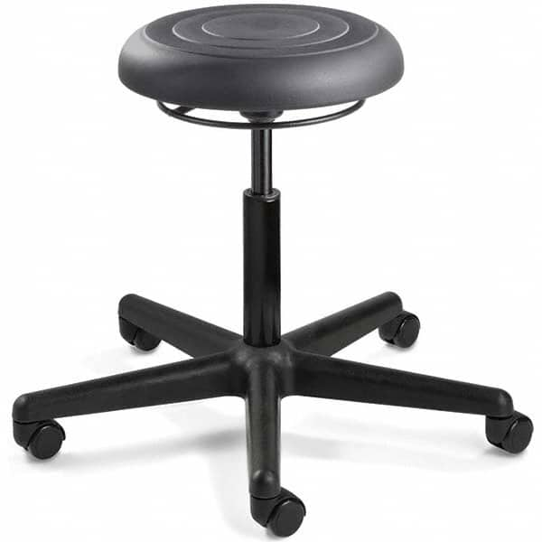 Bevco - Swivel & Adjustable Stools Type: Adjustable Backless Stool Base Type: Black Nylon Base - Benchmark Tooling