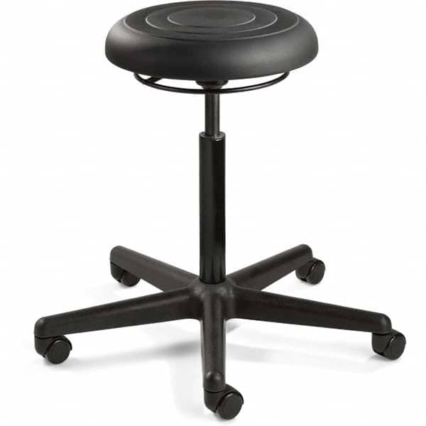 Bevco - Swivel & Adjustable Stools Type: Adjustable Backless Stool Base Type: Black Nylon Base - Benchmark Tooling