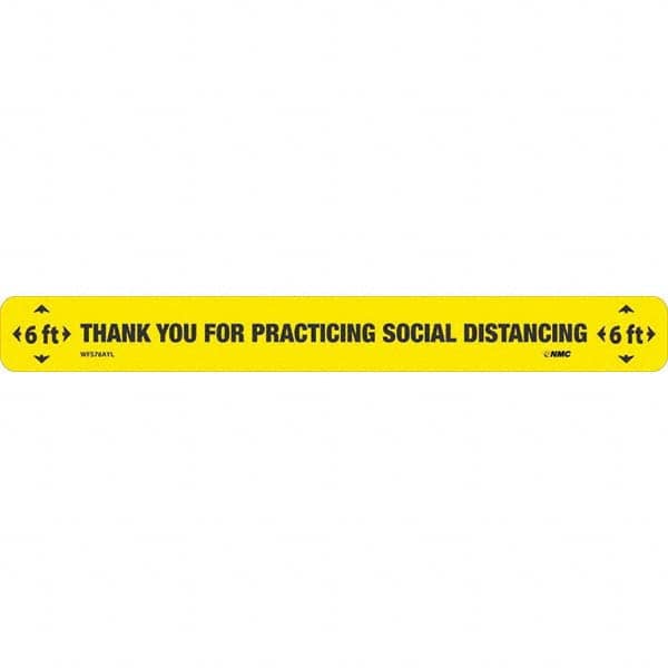 NMC - "Thank You for Practicting Social Distancing" Adhesive-Backed Floor Sign - Benchmark Tooling