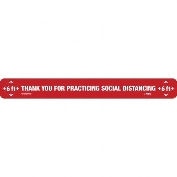 NMC - "Thank You for Practicting Social Distancing" Adhesive-Backed Floor Sign - Benchmark Tooling