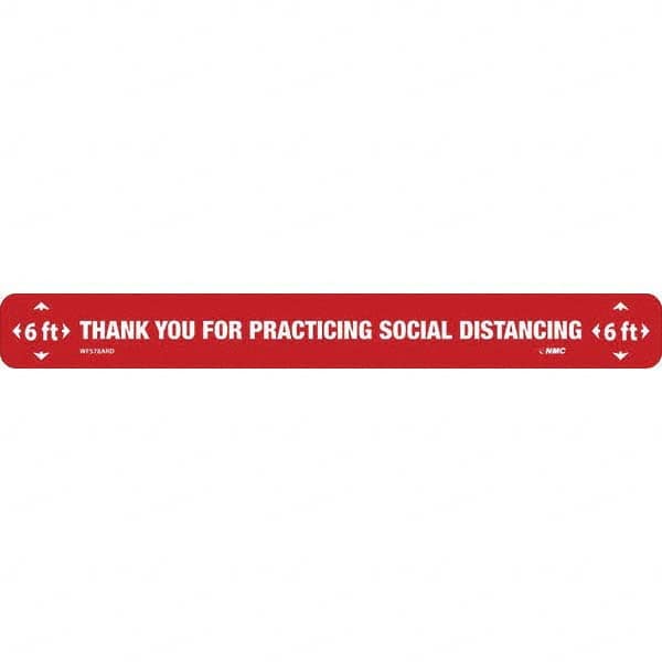 NMC - "Thank You for Practicting Social Distancing" Adhesive-Backed Floor Sign - Benchmark Tooling