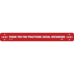 NMC - "Thank You for Practicting Social Distancing" Adhesive-Backed Floor Sign - Benchmark Tooling