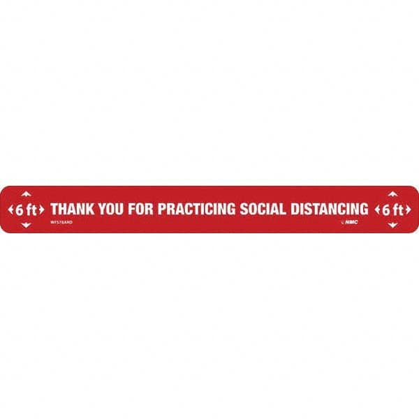 NMC - "Thank You for Practicting Social Distancing" Adhesive-Backed Floor Sign - Benchmark Tooling