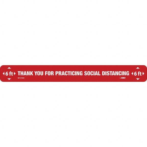 NMC - "Thank You for Practicting Social Distancing" Adhesive-Backed Floor Sign - Benchmark Tooling