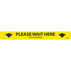 NMC - "Please Wait Here" Adhesive-Backed Floor Sign - Benchmark Tooling