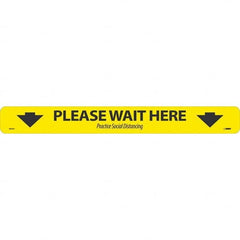 NMC - "Please Wait Here" Adhesive-Backed Floor Sign - Benchmark Tooling