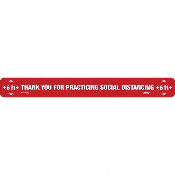 NMC - "Thank You for Practicting Social Distancing" Adhesive-Backed Floor Sign - Benchmark Tooling