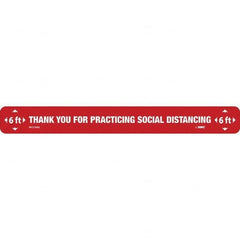 NMC - "Thank You for Practicting Social Distancing" Adhesive-Backed Floor Sign - Benchmark Tooling