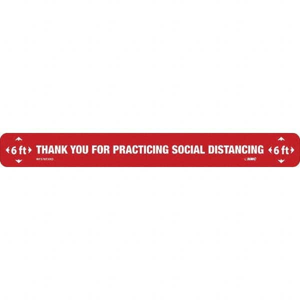 NMC - "Thank You for Practicting Social Distancing" Adhesive-Backed Floor Sign - Benchmark Tooling