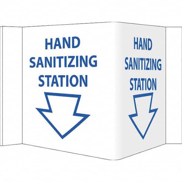 NMC - "Hand Sanitizing Station", 12" Wide x 6" High, Vinyl Safety Sign - Benchmark Tooling