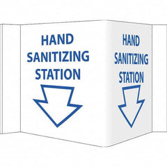 NMC - "Hand Sanitizing Station", 12" Wide x 6" High, Vinyl Safety Sign - Benchmark Tooling