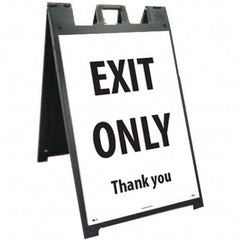 NMC - "EXIT HERE", 25" Wide x 45" High, Plastic Safety Sign - Benchmark Tooling