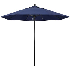 Patio Umbrellas; Diameter (Feet): 9; Height (Feet): 8.750; Fabric Color: Navy; Base Included: No; Canopy Fabric: Olefin; Fade Resistant: Yes; Additional Information: Push Lift; Frame Material: Aluminum