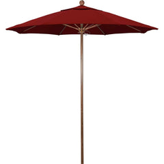 Patio Umbrellas; Diameter (Feet): 7.5; Height (Feet): 8.000; Fabric Color: Red; Base Included: No; Canopy Fabric: Pacifica; Fade Resistant: Yes; Additional Information: Push Lift; Frame Material: Aluminum