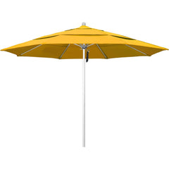 Patio Umbrellas; Diameter (Feet): 11; Height (Feet): 8.917; Fabric Color: Yellow; Base Included: No; Canopy Fabric: Pacifica; Fade Resistant: Yes; Additional Information: Pulley Lift; Frame Material: Aluminum