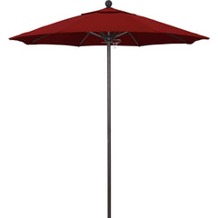 Patio Umbrellas; Diameter (Feet): 7.5; Height (Feet): 8.000; Fabric Color: Red; Base Included: No; Canopy Fabric: Pacifica; Fade Resistant: Yes; Additional Information: Push Lift; Frame Material: Aluminum