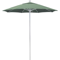 Patio Umbrellas; Diameter (Feet): 7.5; Height (Feet): 8.000; Fabric Color: Spa; Base Included: No; Canopy Fabric: Pacifica; Fade Resistant: Yes; Additional Information: Push Lift; Frame Material: Aluminum