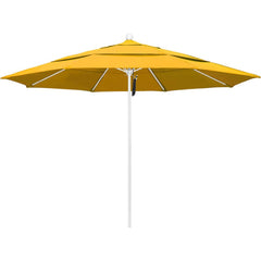 Patio Umbrellas; Diameter (Feet): 11; Height (Feet): 8.917; Fabric Color: Yellow; Base Included: No; Canopy Fabric: Pacifica; Fade Resistant: Yes; Additional Information: Pulley Lift; Frame Material: Aluminum