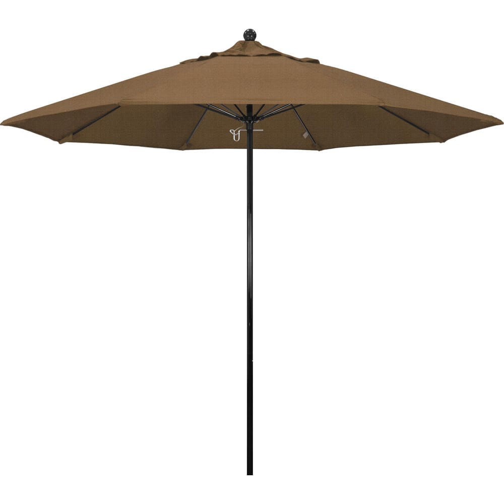 Patio Umbrellas; Diameter (Feet): 9; Height (Feet): 8.750; Fabric Color: Woven Sesame; Base Included: No; Canopy Fabric: Olefin; Fade Resistant: Yes; Additional Information: Push Lift; Frame Material: Fiberglass