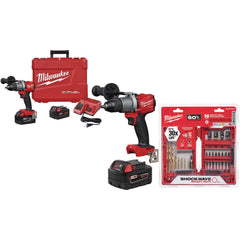 Cordless Drill: 18V, 1/2″ Chuck, 550 RPM Keyless Chuck, Reversible, 3 Lithium-ion Battery Included, 48-59-1812 Charger Included