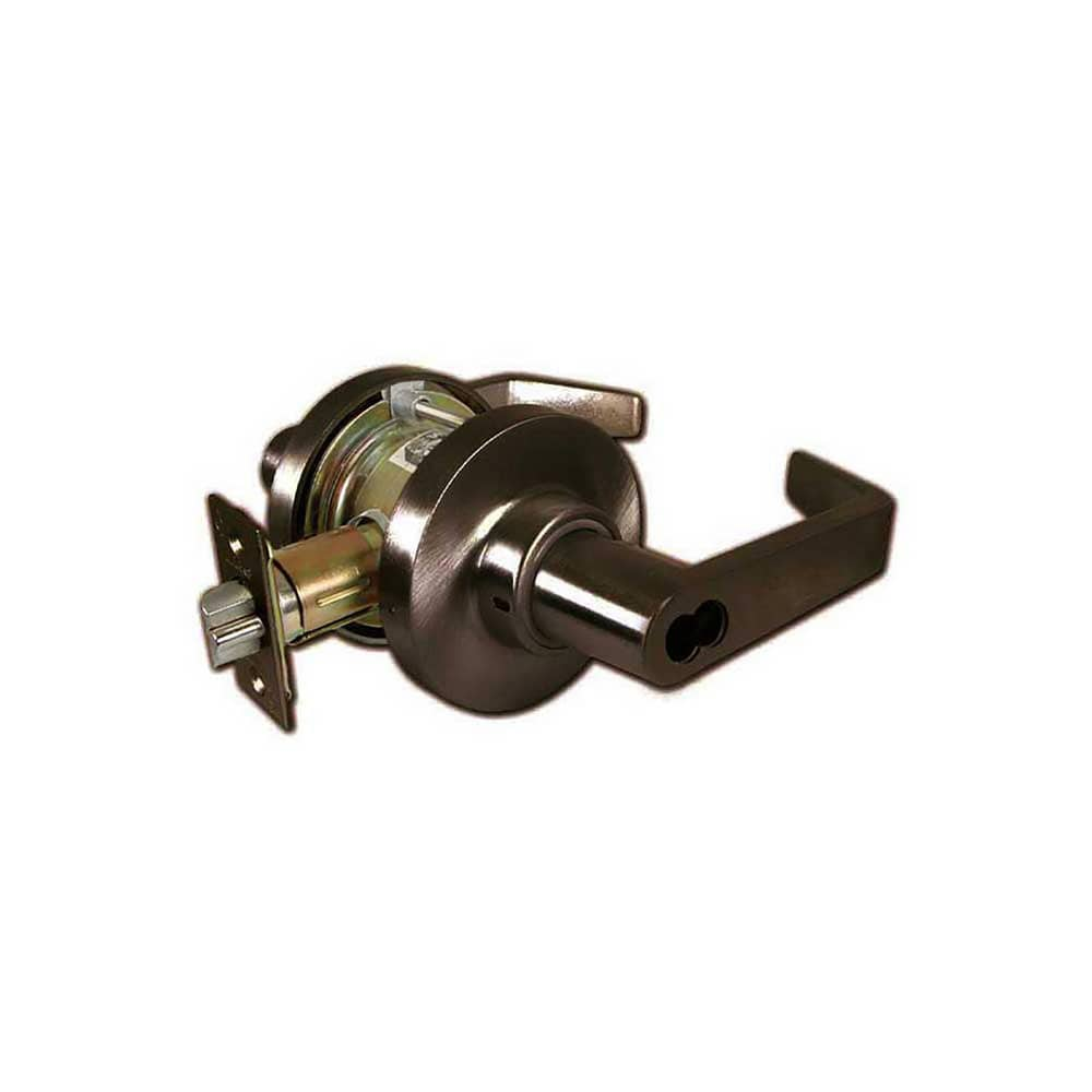 Lever Locksets; Type: Storeroom; Key Type: Keyed Different; Strike Type: ASA Strike; Finish/Coating: Oil Rubbed Bronze; Material: Steel; Material: Steel; Door Thickness: 1 5/8 - 1 7/8; Backset: 2.75; Lockset Grade: Grade 2; Cylinder Type: SFIC Less Core;