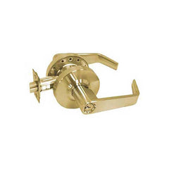 Lever Locksets; Type: Classroom; Key Type: Keyed Different; Strike Type: ASA Strike; Finish/Coating: Bright Brass; Material: Steel; Material: Steel; Door Thickness: 1-3/8-2; Backset: 2.375; Lockset Grade: Grade 2; Cylinder Type: Conventional; Minimum Orde