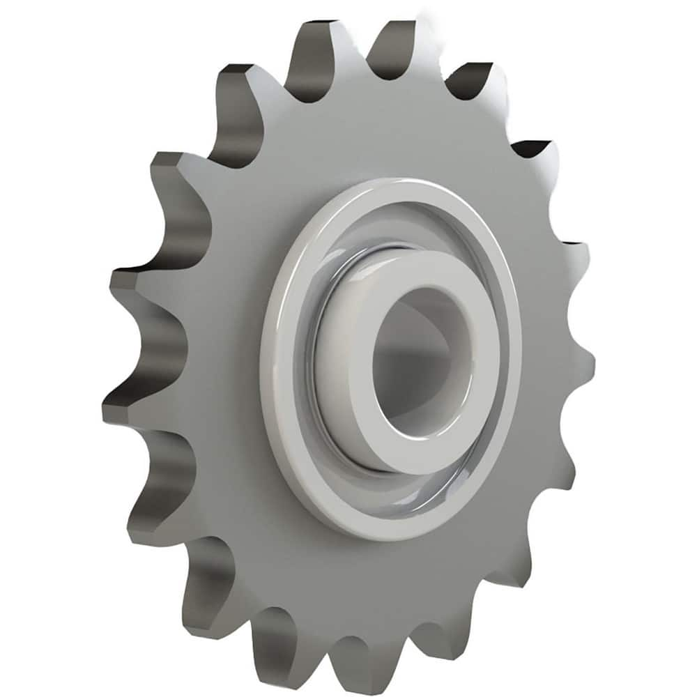 Chain Idler Sprockets; Bore Diameter: 17.0000; Pitch: 0.75 in; Compatible Shaft Diameter: 0.669 in; Number Of Strands: 1; Bearing Type: Ball; Material: Glass Reinforced Nylon; Number of Teeth: 13; Minimum Order Quantity: Glass Reinforced Nylon; Shaft Diam